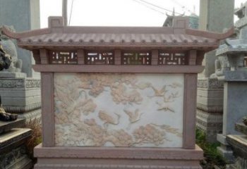 达州园林景观松鹤石浮雕影壁