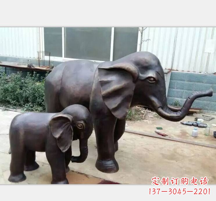 达州铸铜公园大象雕塑