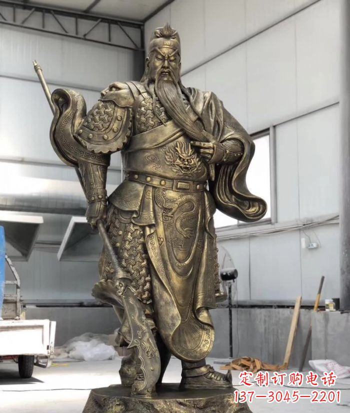 达州铸铜关公雕塑