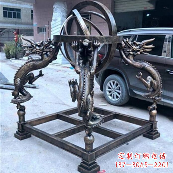 达州铸铜浑天仪景观雕塑摆件