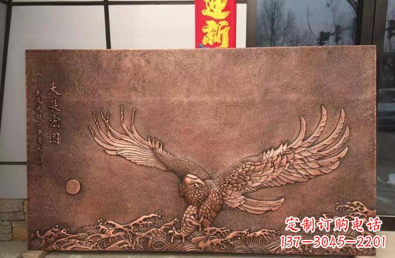 达州铸铜老鹰浮雕