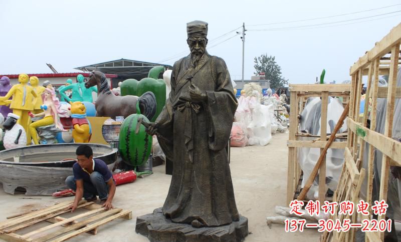 达州铸铜李时珍雕塑