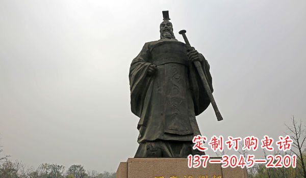 达州铸铜刘邦雕塑