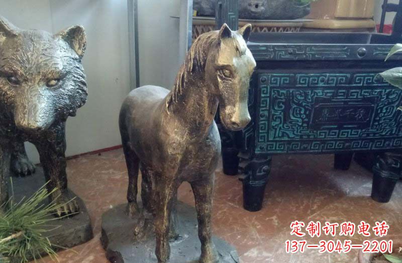 达州铸铜马雕塑222