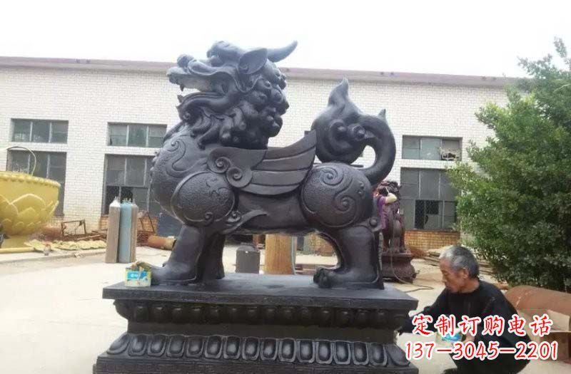 达州铸铜门口貔貅雕塑