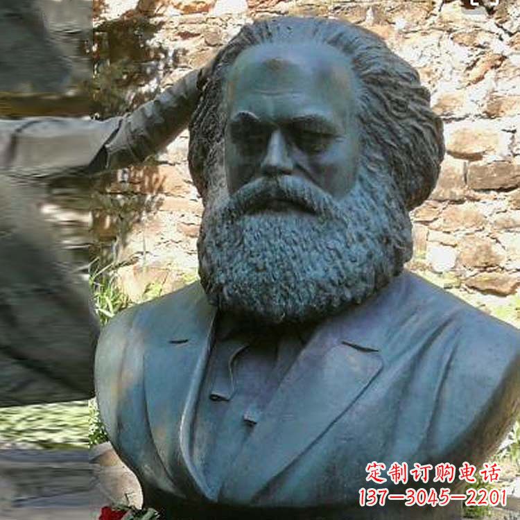 达州铸铜名人无产阶级导师马克思头像雕塑