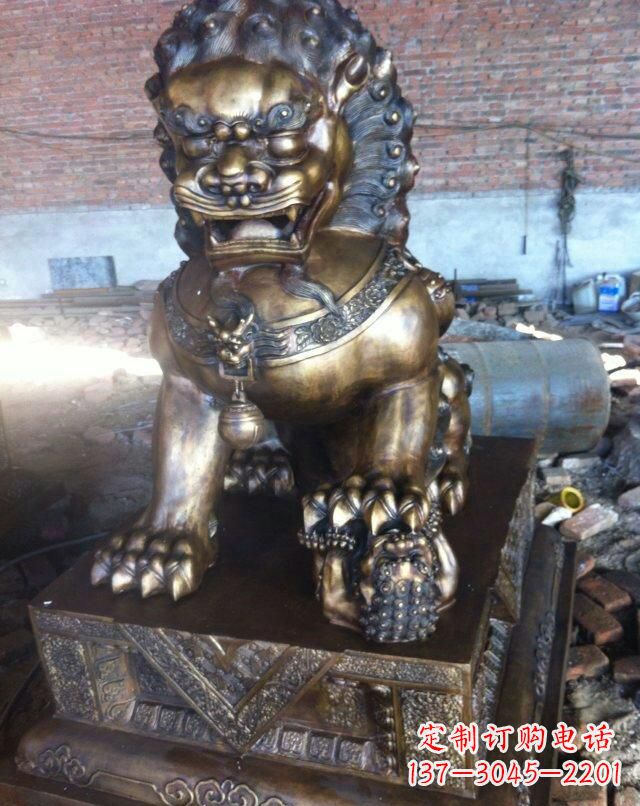 达州铸铜母子狮子雕塑
