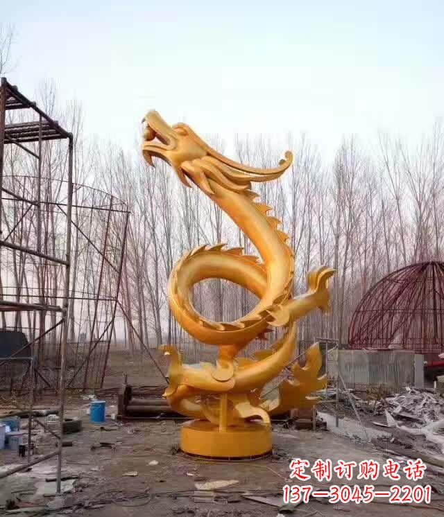 达州铸铜盘龙云腾铜雕