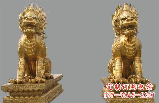 达州铸铜麒麟雕塑222