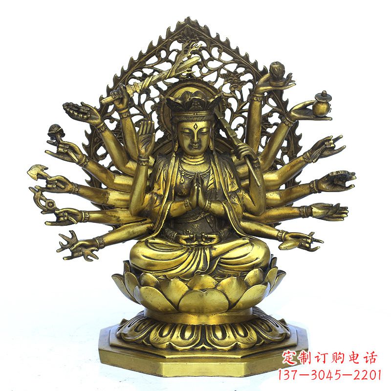 达州铸铜千手观音雕塑