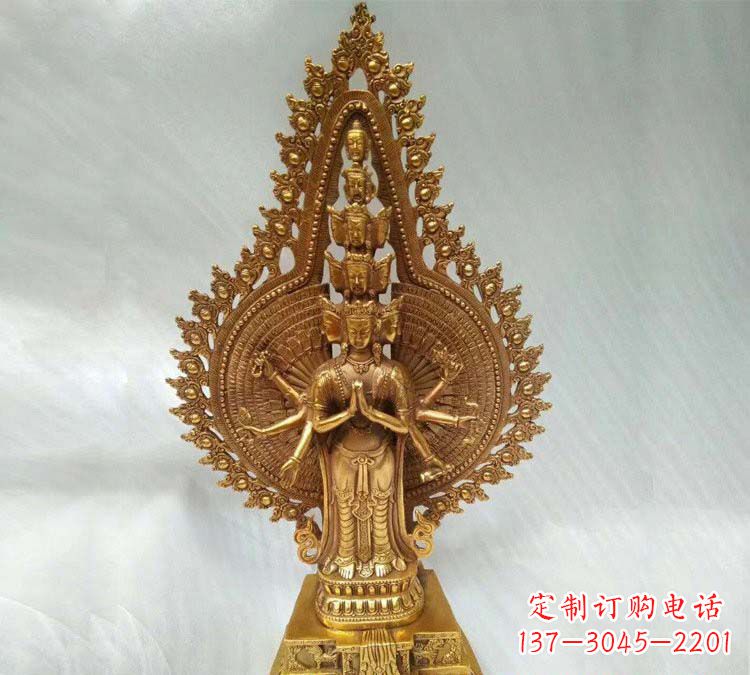 达州铸铜千手观音寺庙佛像