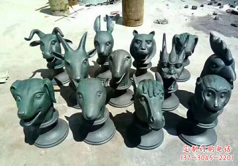 达州铸铜十二生肖动物雕塑