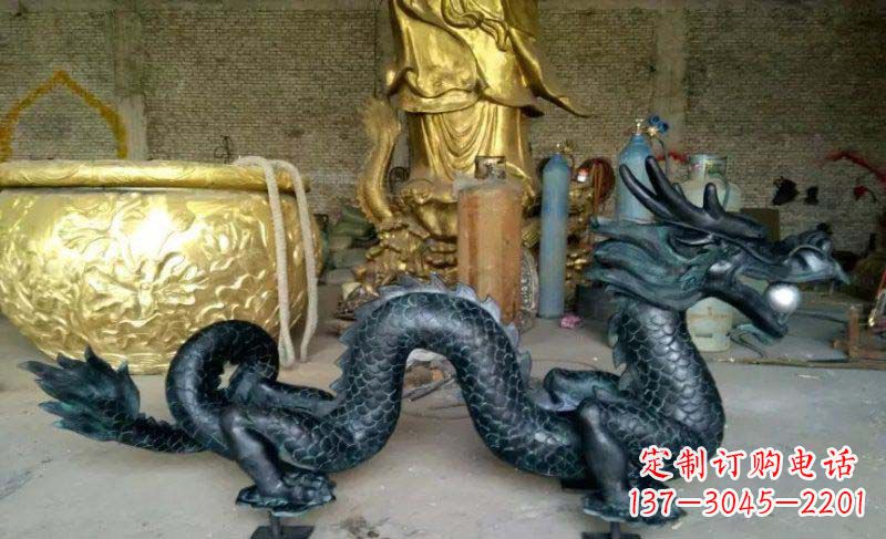 达州铸铜双龙戏珠广场铜雕