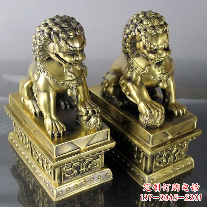 达州铸铜天安门狮子雕塑