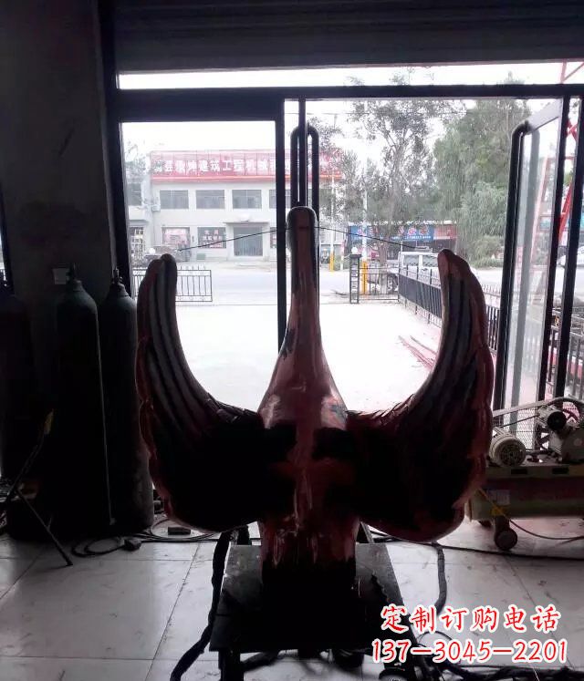 达州铸铜天鹅公园动物铜雕 (2)