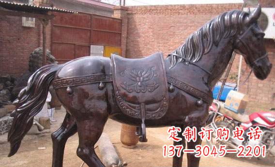 达州紫铜马公园铜雕