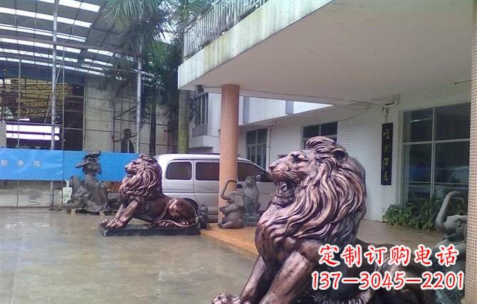 达州紫铜西洋狮子铜雕