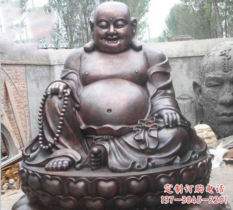 达州宗教庙宇弥勒佛铜雕222