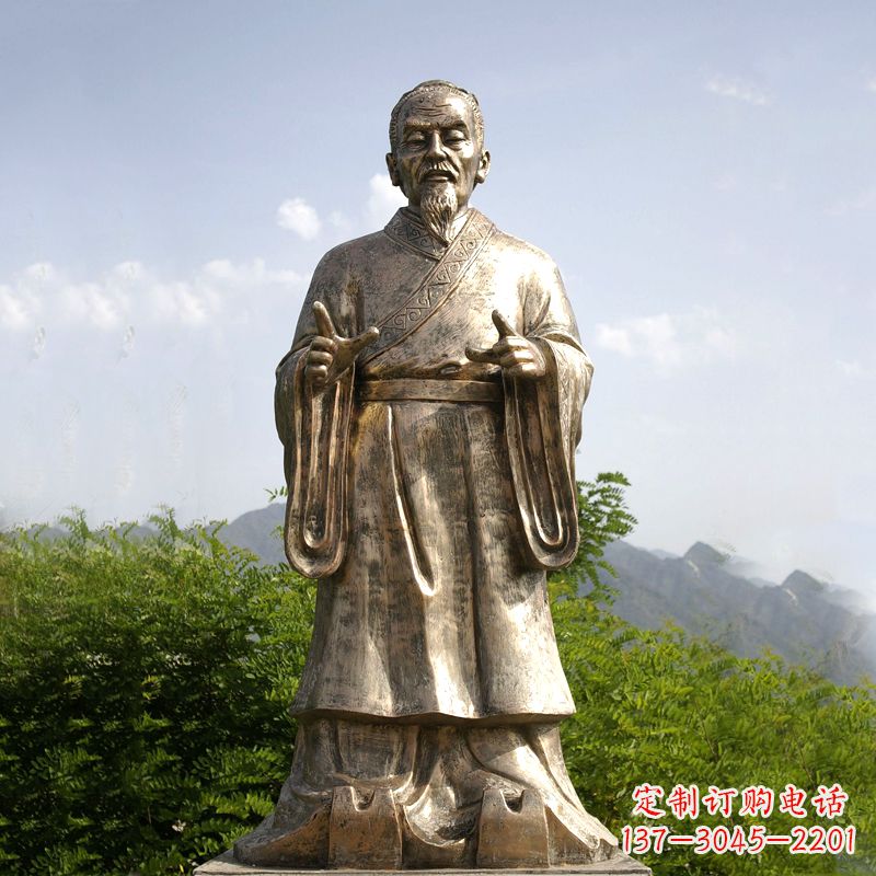 达州祖冲之纯铜雕像