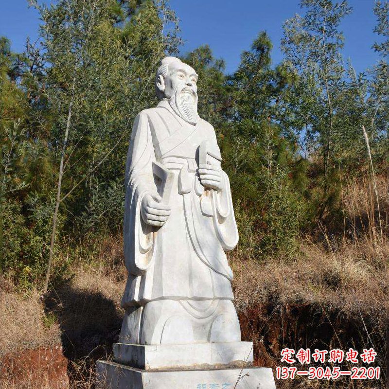 达州祖冲之汉白玉石雕像-公园景区中国古代名人雕塑