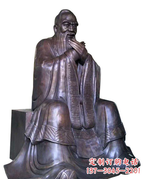 达州作揖孔子青铜像