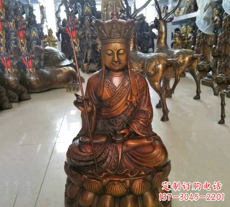 达州坐式地藏菩萨铜雕
