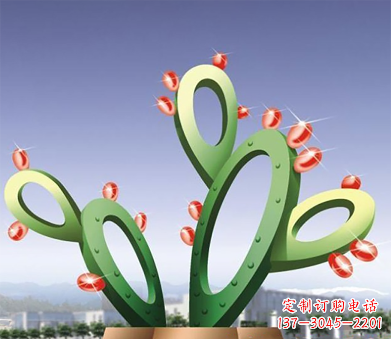 达州仙人掌不锈钢雕塑