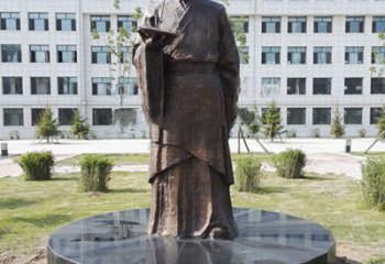 达州祖冲之校园铜雕-纯铜铸造中国古代历史名人著名数学家